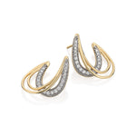 Brincos Twist em Ouro Amarelo e Diamante