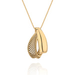 Pingente Blend em Ouro Amarelo com Detalhe em Tela Vazada