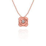 Pingente Blossom em Ouro Rosé com Diamante
