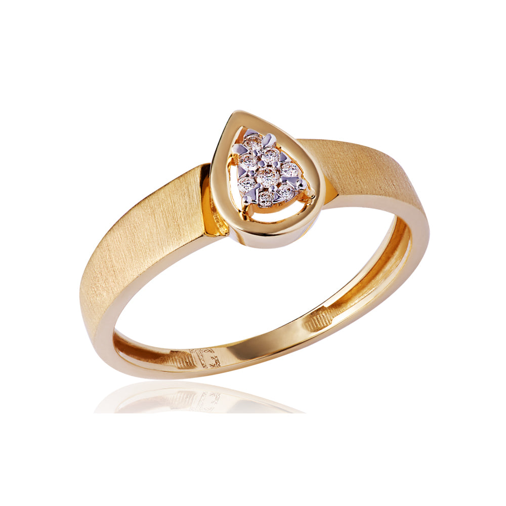 Anel Abrigo em Ouro Amarelo com Diamantes