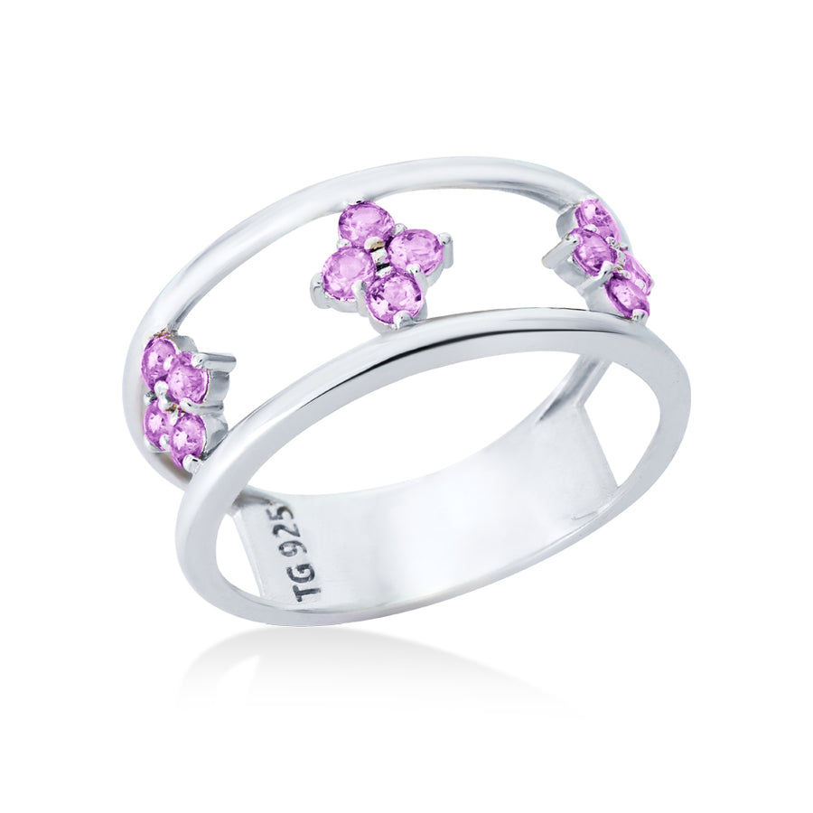 Anel Aurora em Prata com Ametista - Just by LK