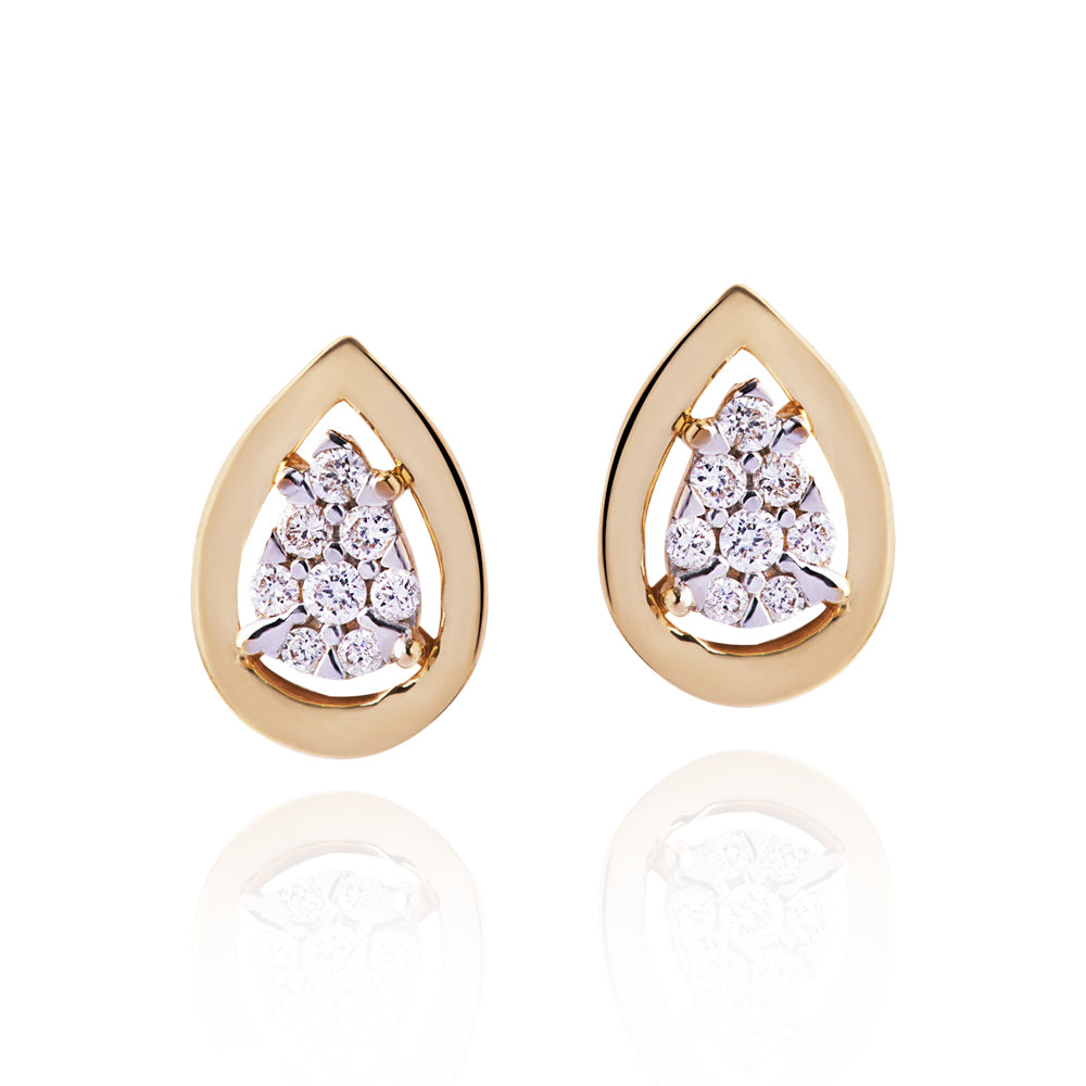 Brinco Abrigo em ouro Amarelo com Diamantes