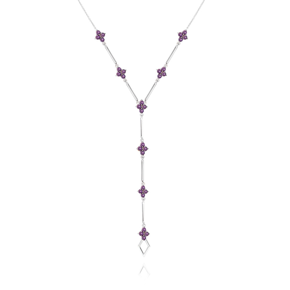 Colar Aurora em Prata com Ametista - Just by LK