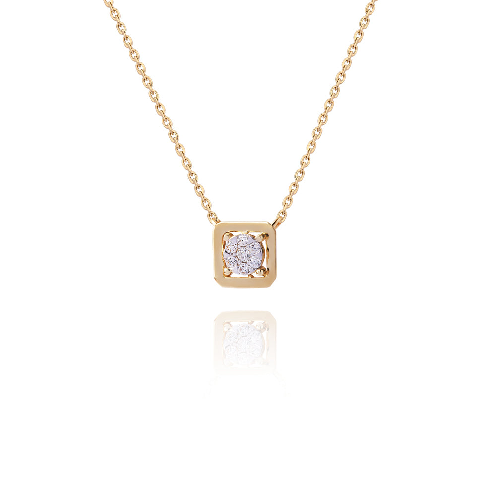 Colar Abrigo em Ouro Amarelo com Diamantes