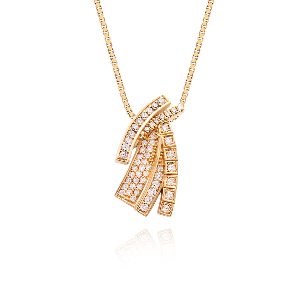 Pingente Horizonte em Ouro Amarelo com Diamantes