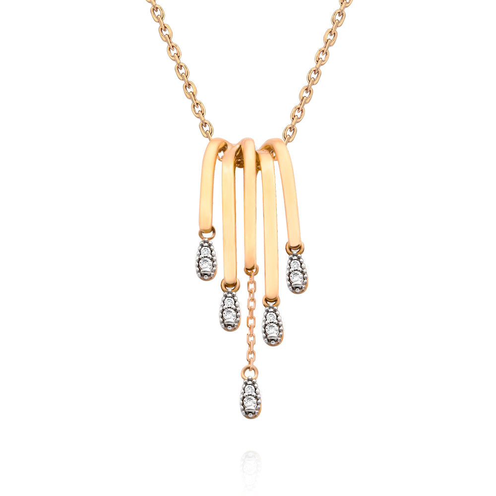 Pingente Ritmo em Ouro Amarelo com Diamantes