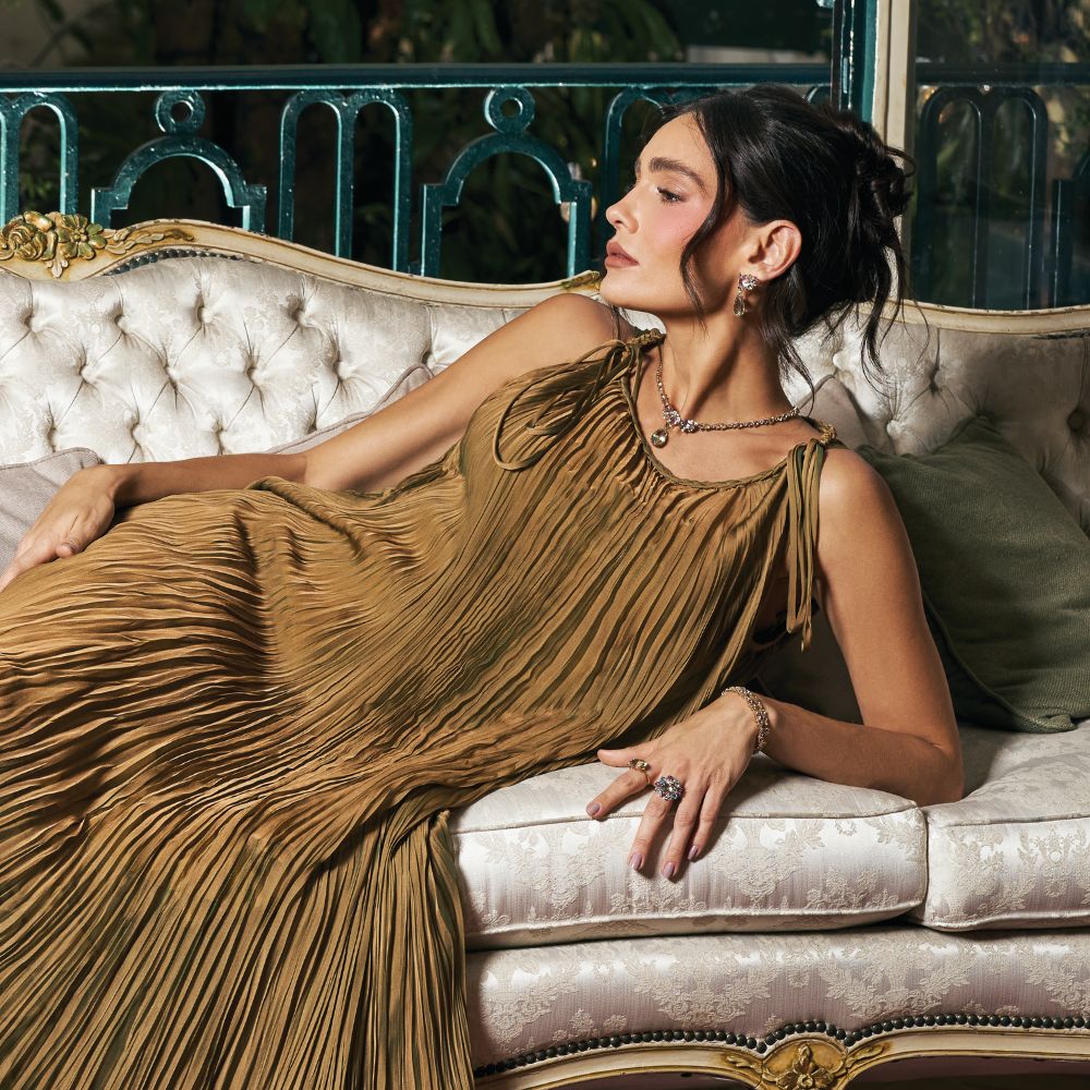 Anel Sintonia em Ouro Rosé com Ametistas, Topázios, Prasiolita e Diamante