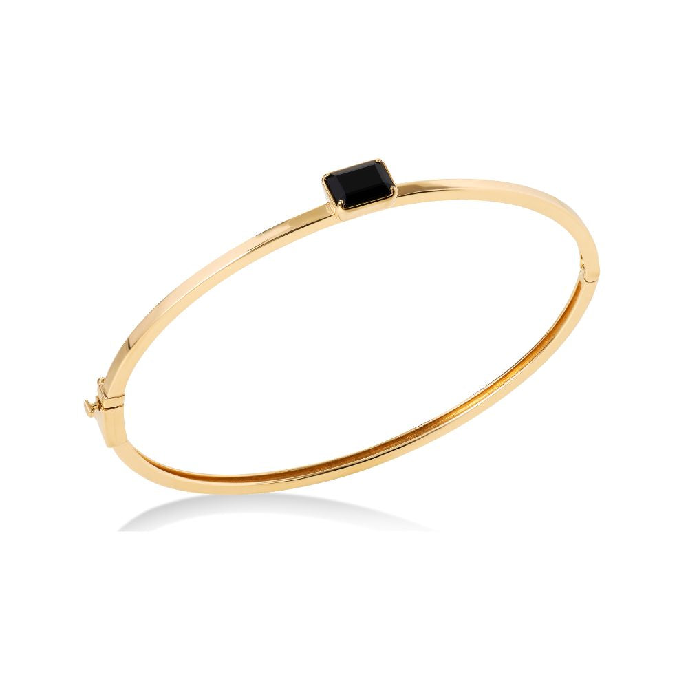 Pulseira Eclipse em Ouro Amarelo e Quartzo Negro