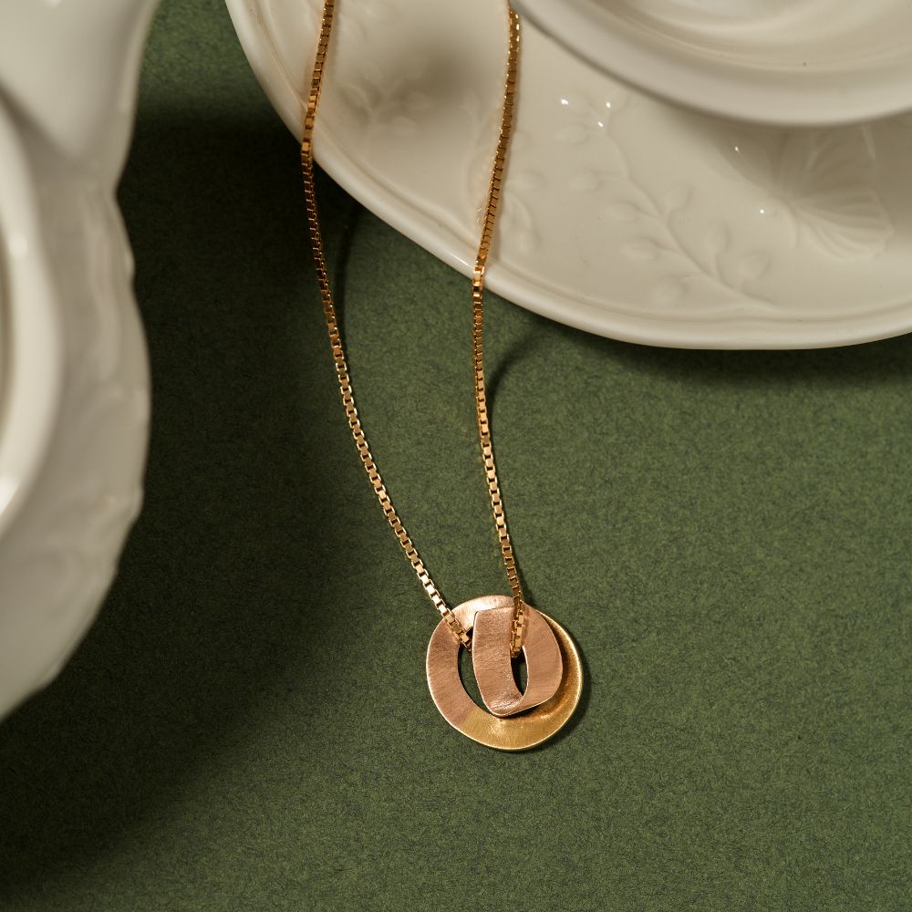 Pingente Legado em Ouro Amarelo e Ouro Rosé