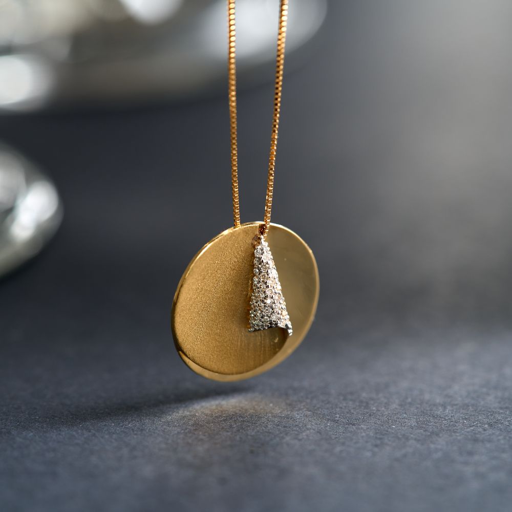 Pingente Alento em Ouro Amarelo com Diamantes