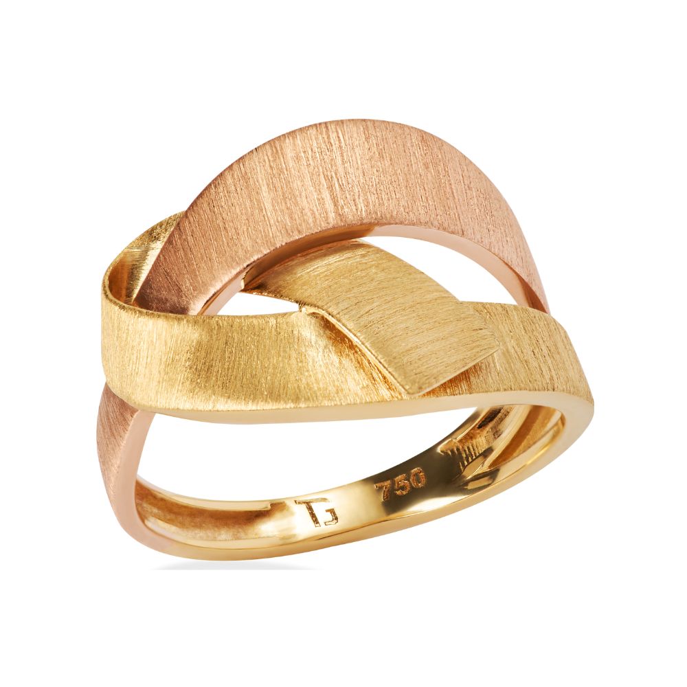 Anel Legado em Ouro Amarelo e Ouro Rosé