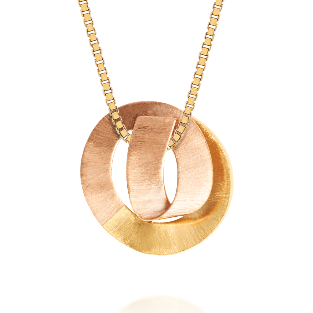 Pingente Legado em Ouro Amarelo e Ouro Rosé