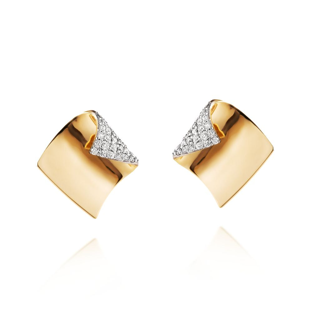 Brinco Alento em Ouro Amarelo com Diamantes