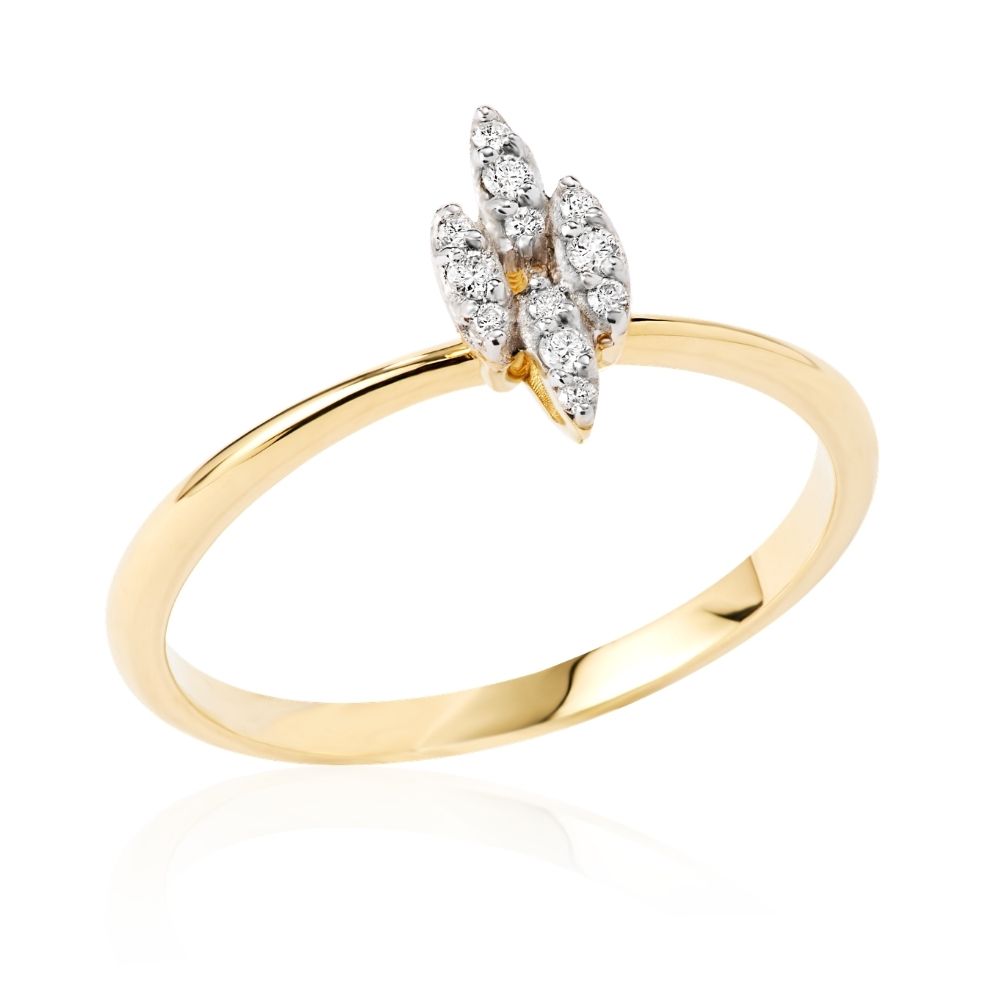 Anel Alva em Ouro Amarelo com Diamantes
