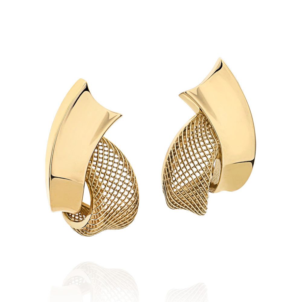 Brinco Blend em Ouro Amarelo