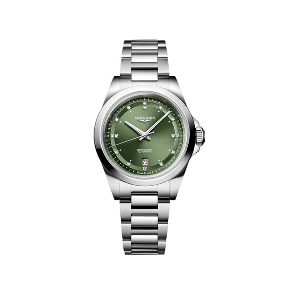 Relógio Longines Conquest Verde com Diamantes L3.320.4.07.6