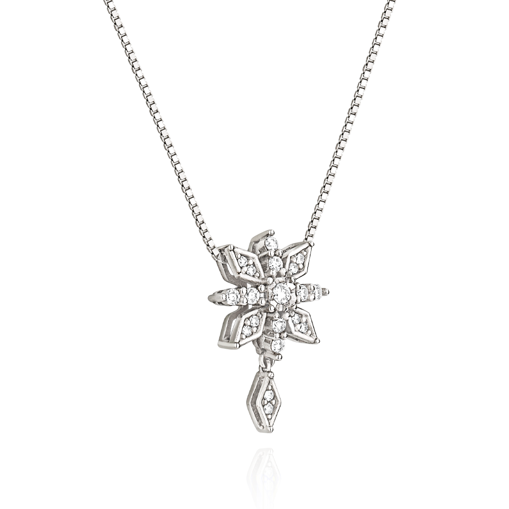 Pingente Afeto em Ouro Branco com Diamantes