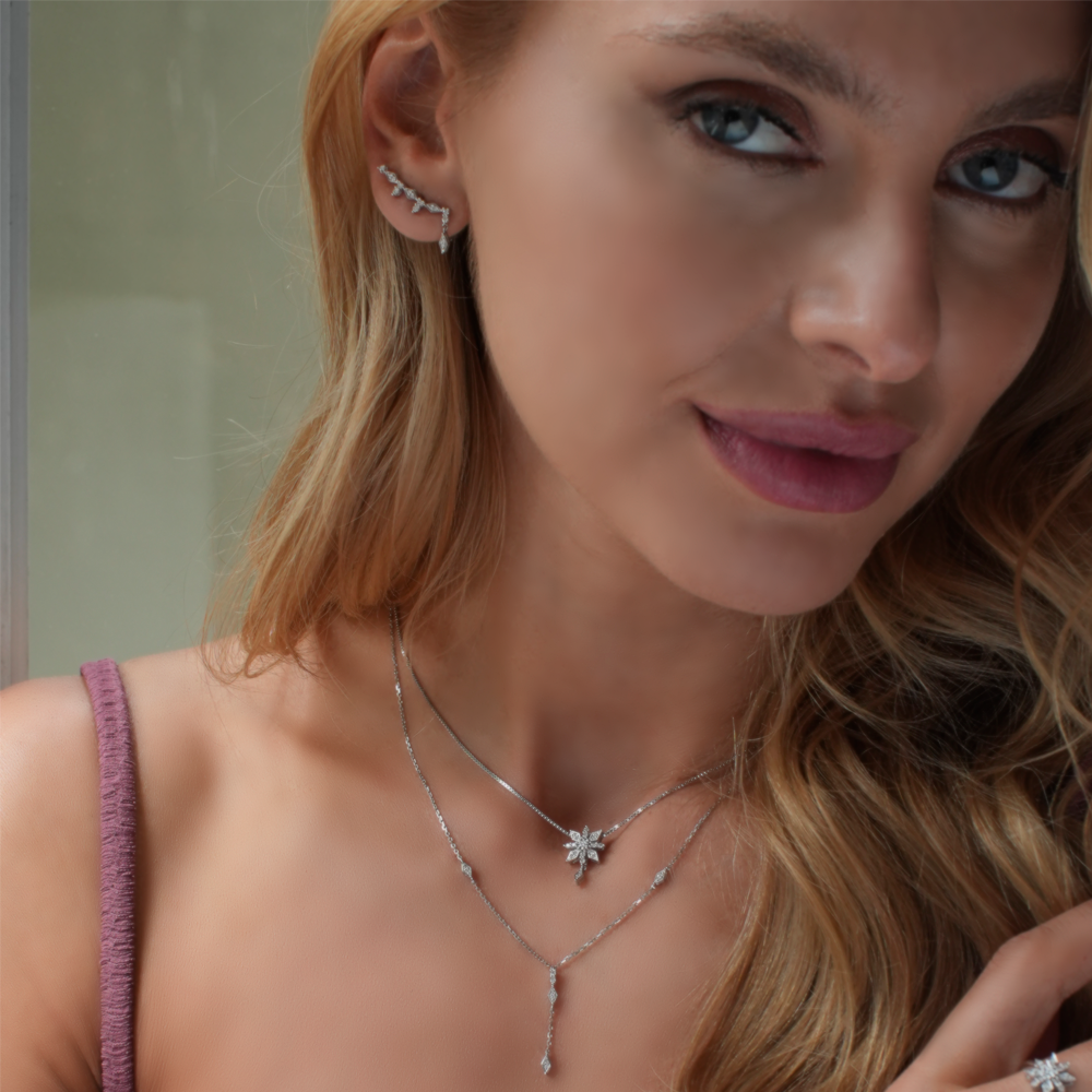 Pingente Afeto em Ouro Branco com Diamantes
