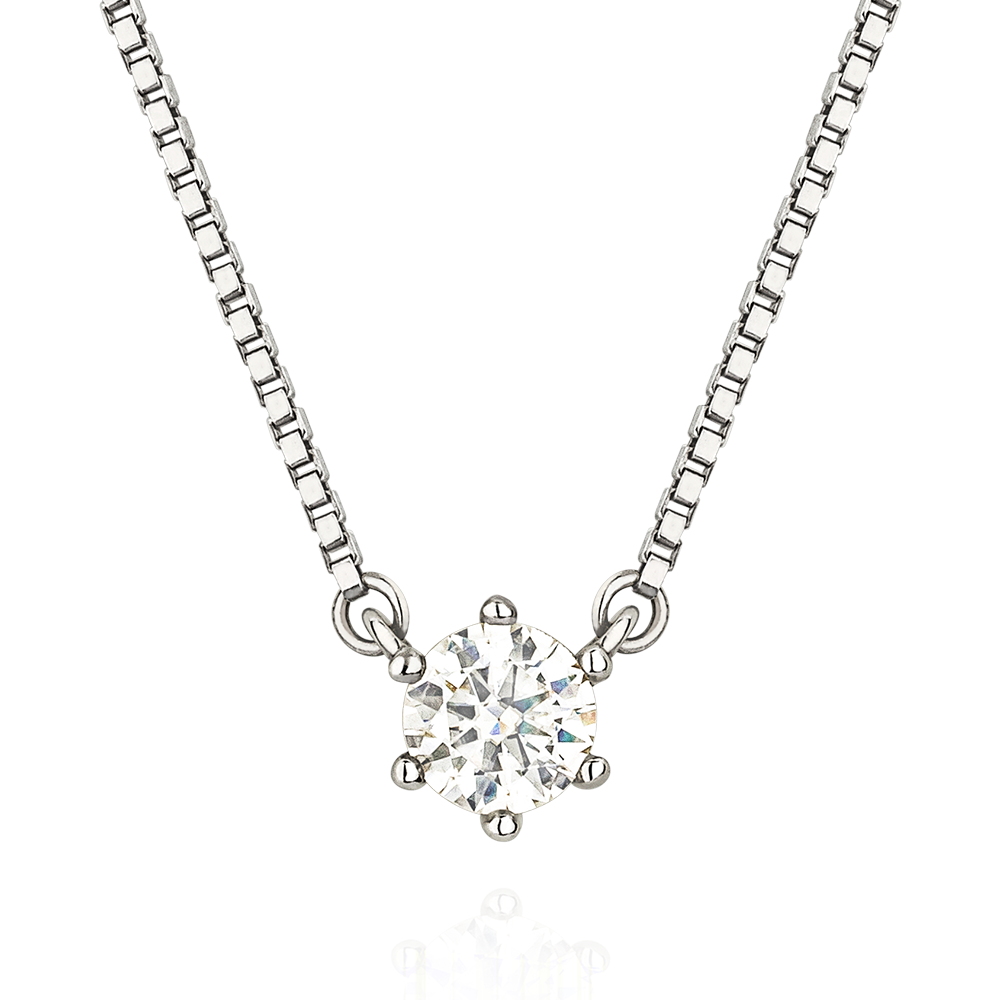 Colar Day em Prata com Moissanite