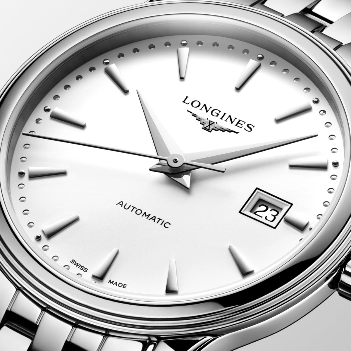 Relógio Longines Flagship Branco L4.374.4.18.6