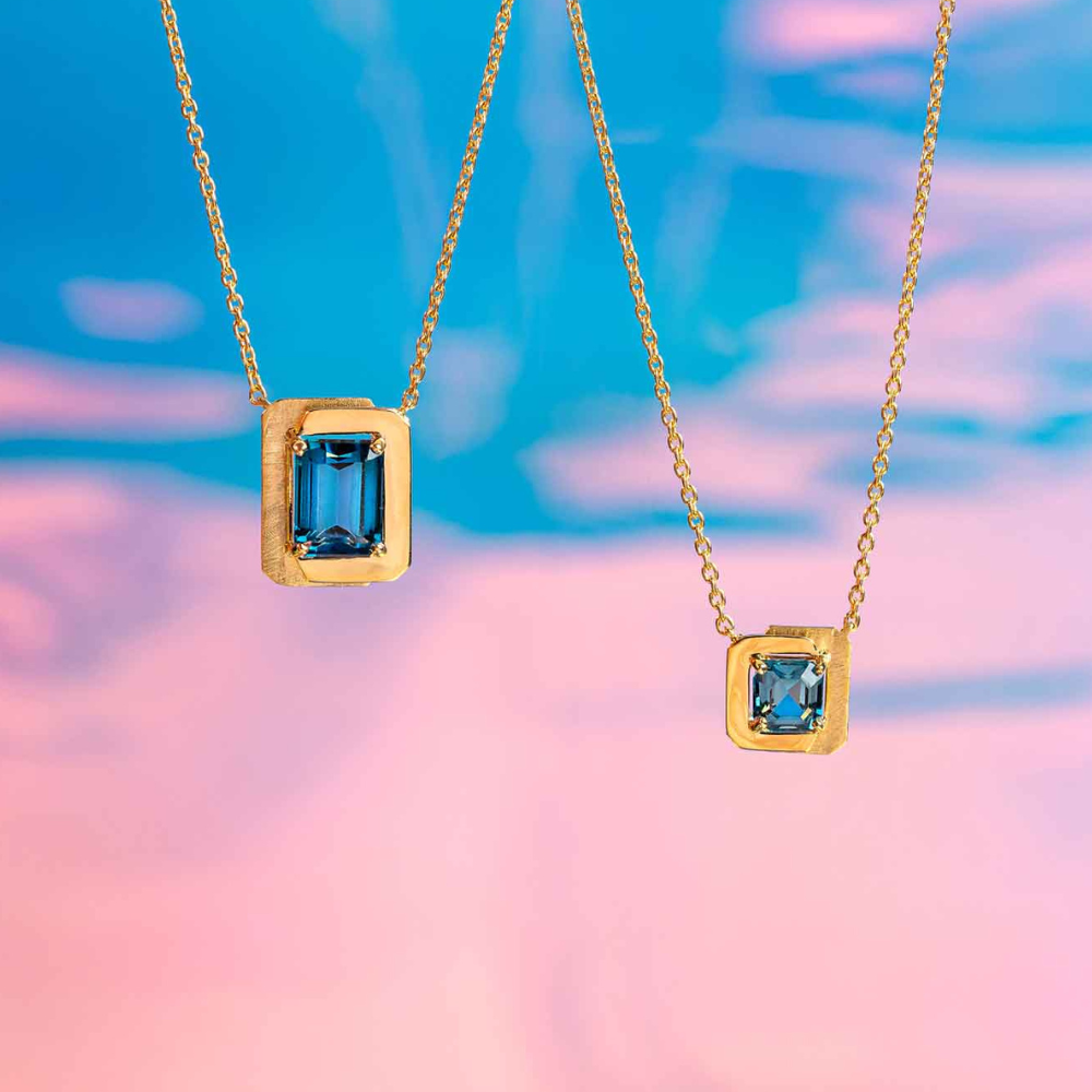 Colar Layer em Ouro Amarelo com Topázio London