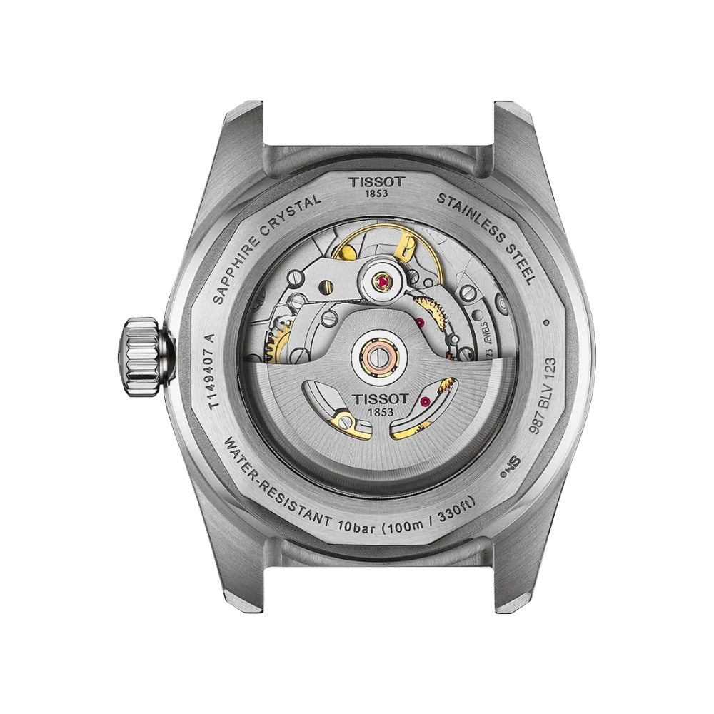 Relógio Tissot PR516 T149.407.11.051.00 - fundo transparente com movimento Powermatic 80