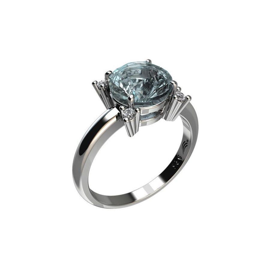 Anel em Prata com Topázio Sky - Coleção Like Colours