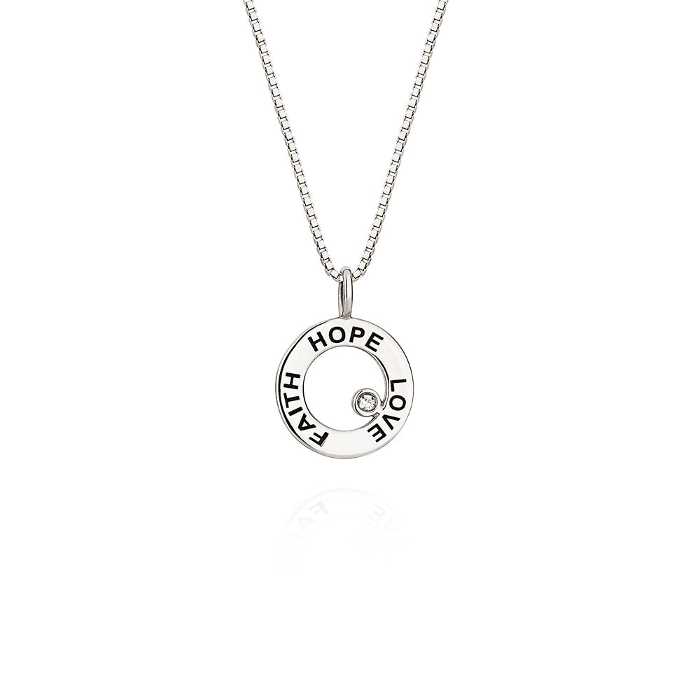 Colar Emotions em Prata com Diamante - JFY