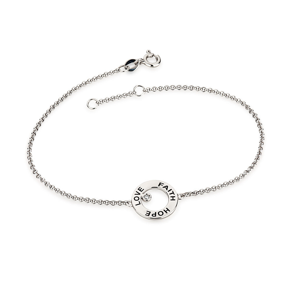Pulseira Emotions em Prata com Diamante - JFY
