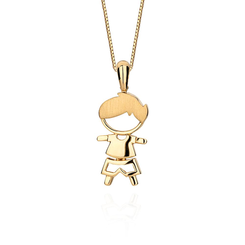 Pingente Cantiga Menino em Ouro Amarelo