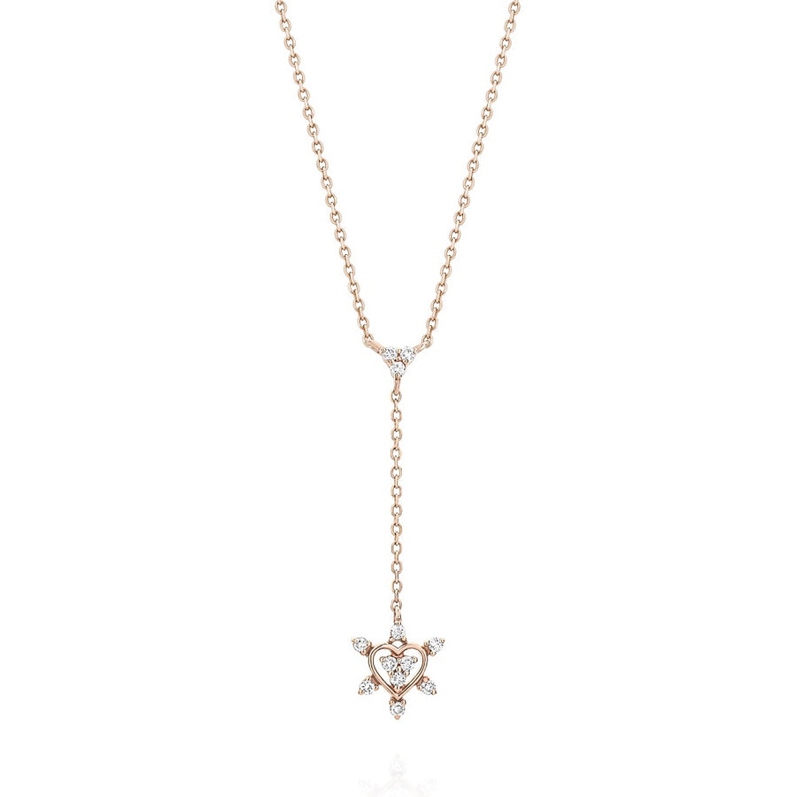 Colar em Ouro Rosé com Diamantes - Amore