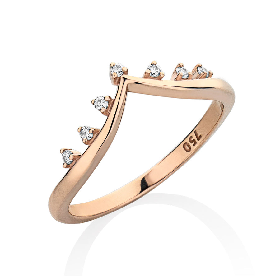 Anel em Ouro Rosé e Diamantes - Amore