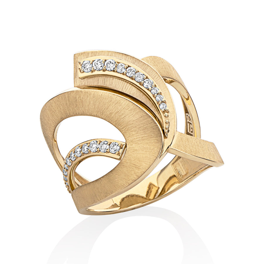 Anel Bella em Ouro Amarelo e Diamantes