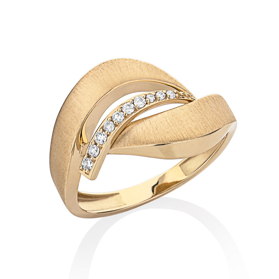 Anel Bella em Ouro Amarelo e Diamantes