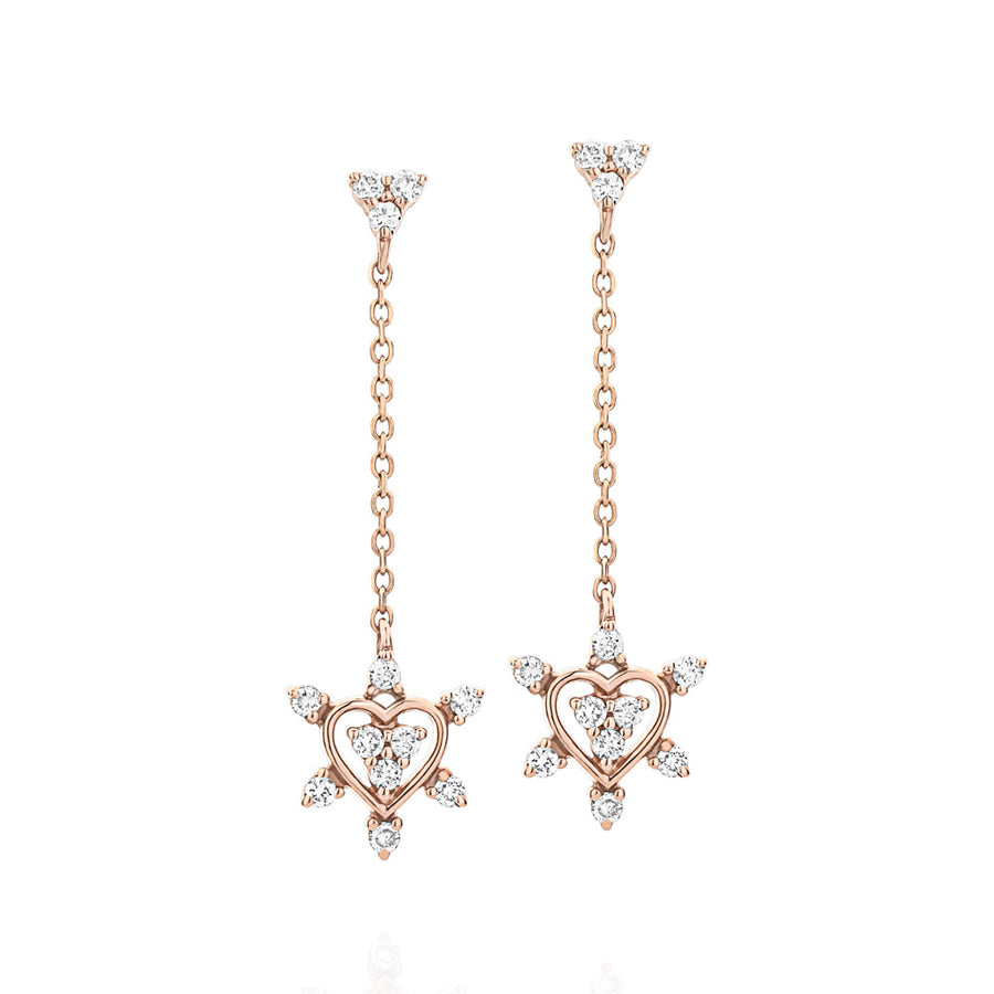 Brinco em Ouro Rosé e Diamantes - Amore