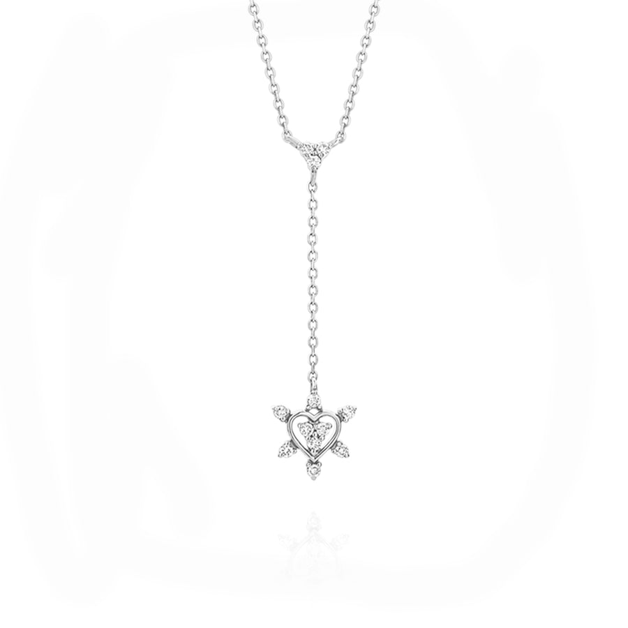 Colar em Ouro Branco com Diamantes - Amore