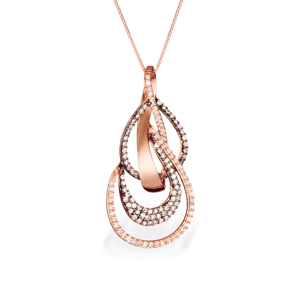 Pingente Vitória em Ouro Rosé com Diamantes